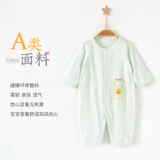 批发纯棉无骨婴儿连体衣夏季薄款长袖空调服新生衣服夏装男女宝宝哈衣