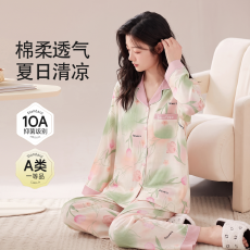 批发<b class='q'>秋</b>季新款10A抗菌100棉月子服孕妇睡衣纯棉吸汗透气哺乳喂奶