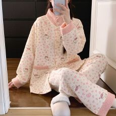 批发孕妇睡衣<b class='q'>秋</b>冬新款月子服空气棉产妇产后喂奶喂奶套装