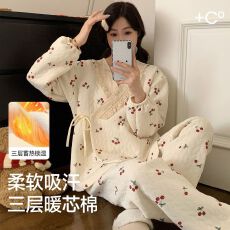 批发孕妇睡衣秋<b class='q'>冬</b>月子服空气棉隐形拉链产妇产后喂奶套装