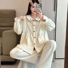 批发330克加厚<b class='q'>冬</b>新海岛绒孕妇睡衣女哺乳喂奶月子服家居服套装