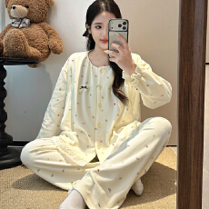 批发<b class='q'>冬</b>季新保暖德绒孕妇睡衣女哺乳喂奶月子服家居服套装