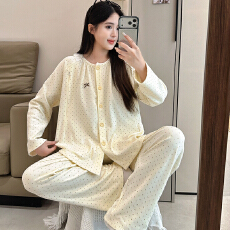 批发<b class='q'>冬</b>季新保暖德绒孕妇睡衣女哺乳喂奶月子服家居服套装