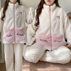 批发<b class='q'>冬</b>季月子服加厚法兰绒孕妇睡衣女产后喂奶衣秋<b class='q'>冬</b>哺乳衣两件套装