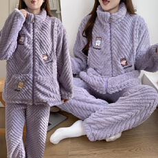 批发<b class='q'>冬</b>季月子服加厚法兰绒孕妇睡衣女产后喂奶衣秋<b class='q'>冬</b>哺乳衣两件套装