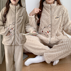 批发<b class='q'>冬</b>季月子服加厚法兰绒孕妇睡衣女产后喂奶衣秋<b class='q'>冬</b>哺乳衣两件套装