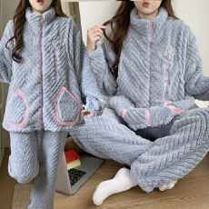 批发<b class='q'>冬</b>季月子服加厚法兰绒孕妇睡衣女产后喂奶衣秋<b class='q'>冬</b>哺乳衣两件套装