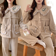 批发<b class='q'>冬</b>季月子服加厚法兰绒孕妇睡衣女产后喂奶衣秋<b class='q'>冬</b>哺乳衣两件套装