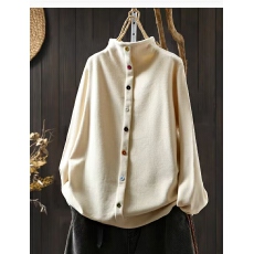 批发半高领<b class='q'>t</b><b class='q'>恤</b>女新款2025时尚洋气彩色扣子百搭休闲套头上衣