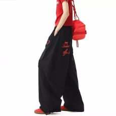 批发立体包边 原版复合印花 美式辣妹爵士街舞运动裤女2025秋冬季<b class='q'>新款</b>