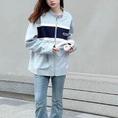 批发【麂皮绒复合<b class='q'>婴儿</b>绒】加绒加厚美式<b class='q'>外套</b>女设计感刺绣拼接