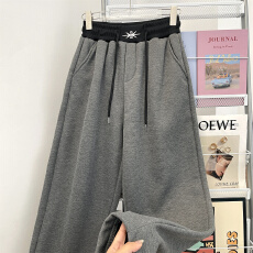 批发2025新款加绒加厚<b class='q'>运动</b>裤女冬季舞蹈宽松高腰显瘦