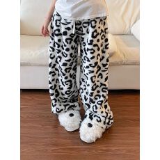 批发双面绒有口袋有束脚绳子#韩高级感双面绒睡裤女冬季家居服可外穿