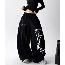 批发韩版印花抽绳街舞hiphop嘻哈休闲裤女爵士舞jazz长裤运动<b class='q'>街头</b>潮