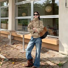 批发法式英伦风拼接款风衣女秋季超好看新品御姐风时尚款百搭宽松大衣