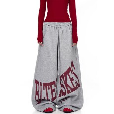 批发【华棉复合】美式高街卫<b class='q'>裤</b>男女宽松休闲运动长<b class='q'>裤</b>印花秋冬<b class='q'>新款</b>阔腿