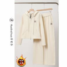 加绒运动套装女2025超好看冬装一整套高级感加厚阔腿裤休闲两件套