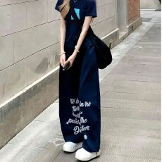 批发美式<b class='q'>嘻哈</b>高腰街舞宽松hiphop印花街头跳舞爵士舞长<b class='q'>裤</b>jzza运动<b class='q'>裤</b>子