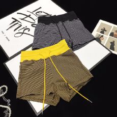 批发美式撞色宽腰拼接条纹<b class='q'>运动</b><b class='q'>短裤</b><b class='q'>女</b>夏季高腰弹力紧身居家休闲热裤潮