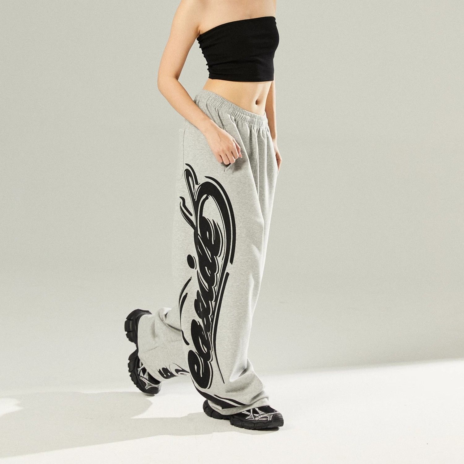 스트리트 댄스 아메리칸 레트로 루즈핏 캐주얼 운동 바지 재즈 댄스 바지 춤추기 웨이 바지 여성 여름