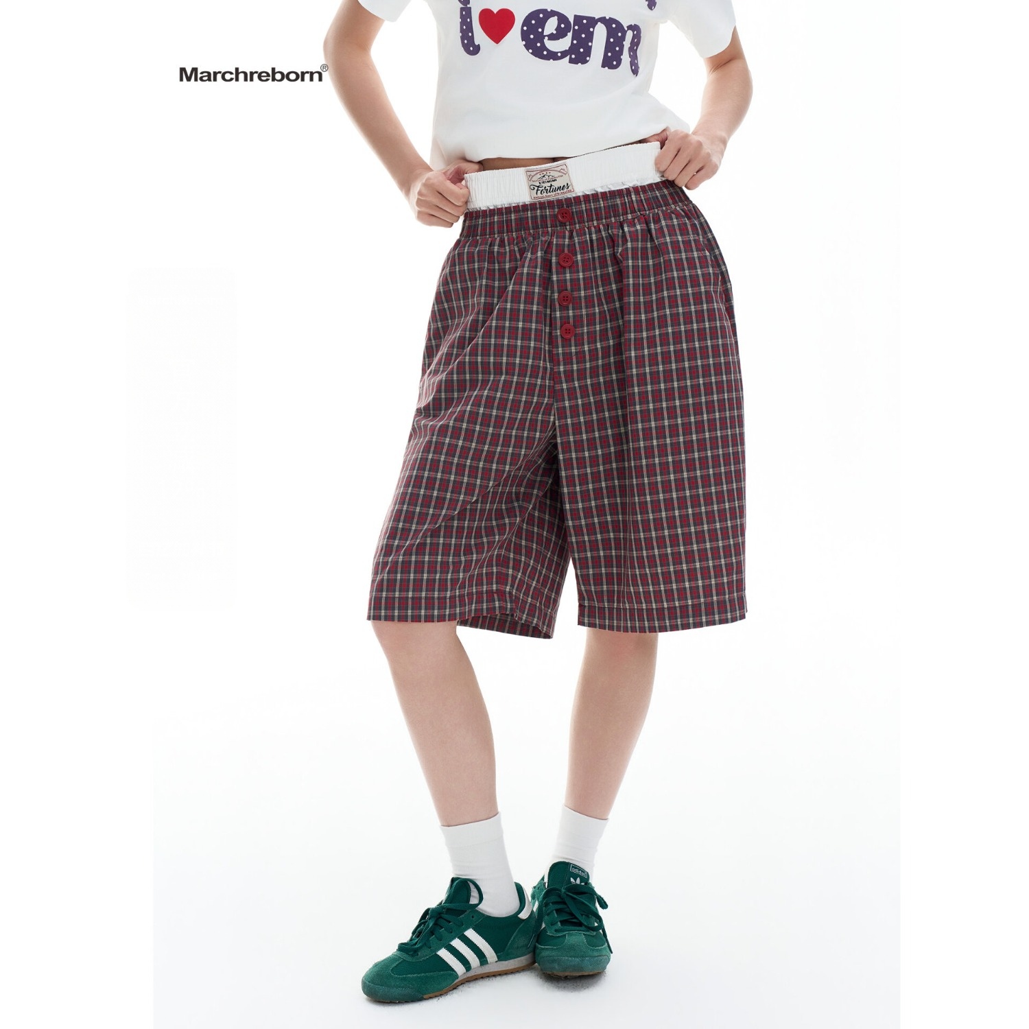 2026 여름 아메리칸 레트로 거리 체크무늬 루즈핏 캐주얼 반바지 다용도 트렌드 오부 바지