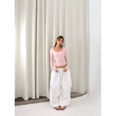 批发塔丝隆复合刺绣  美式复古伞兵运动裤女工装裤春<b class='q'>夏</b>爵士舞裤阔腿裤