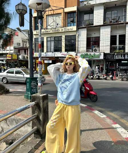 아메리칸 레트로 높음 거리 봄 여름 스타 깃발 디자인 센스 모통이 칼 와이드 레깅스 바지 루즈핏 조수 브랜드 운동 캐주얼 웨이 바지