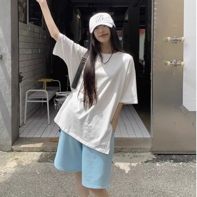 순수한 Mianhua 면 3 차원 인터넷 측면 허리 머리 익스트림 제인 루즈핏 여름 중성 바람 운동 캐주얼 루즈핏 반바지 아이들