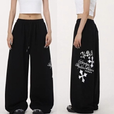 批发韩版印花抽绳街舞hiphop<b class='q'>嘻哈</b>休闲<b class='q'>裤</b>女爵士舞jazz长<b class='q'>裤</b>运动街头潮