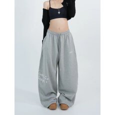 批发美式街舞潮牌印花爵士辣妹宽松阔腿休闲<b class='q'>裤</b>女运动<b class='q'>裤</b><b class='q'>嘻哈</b>街舞<b class='q'>裤</b>