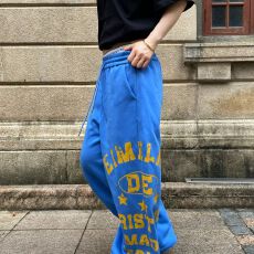 批发好质量 原版起版 字母印花<b class='q'>运动</b>卫裤男女小众垂感阔腿拖地休闲长裤