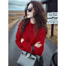 批发深冬韩系慵懒松弛风<b class='q'>毛衣</b>女2025新款爆款慵懒高级感流行气质小上衣