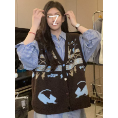 批发马甲背心女早春大码宽松显瘦外搭马夹