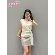 批发夏季新款温柔感无袖系带针织<b class='q'>小衫</b>