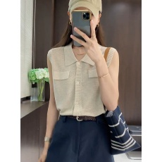 批发Polo领薄款背心针织衫女2026新款夏季高级感<b class='q'>轻熟</b>小众不撞款上衣