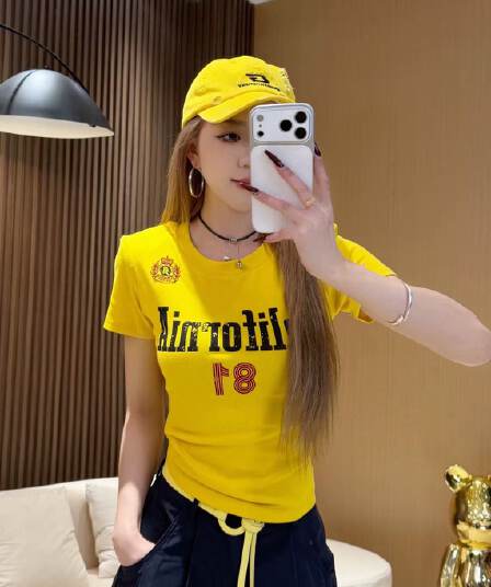 2026 새로운 디스플레이 화이트 도파민 사탕 색상 반팔 티셔츠 맨위 알파벳 프린트 다용도 패션 핫걸 로드 중