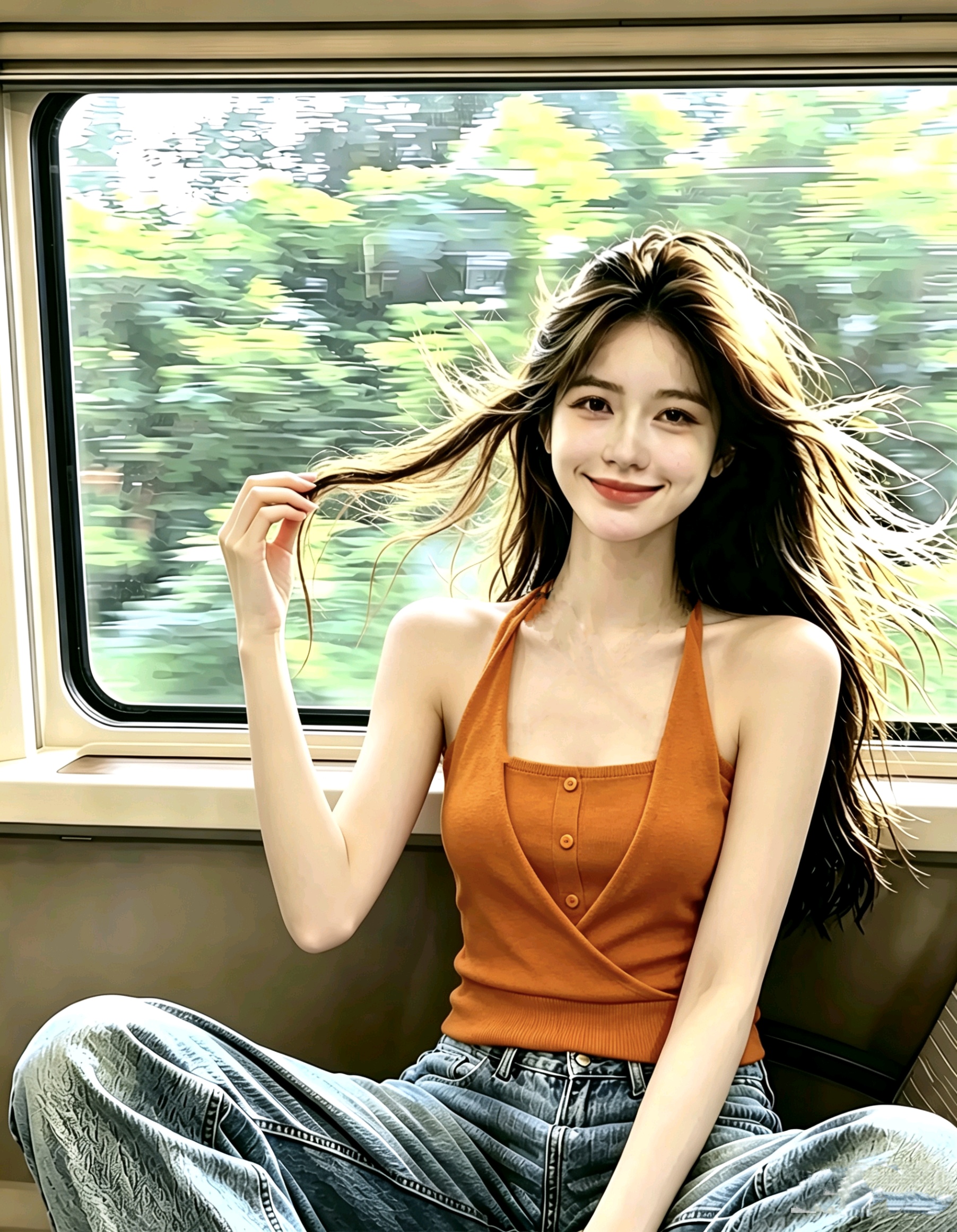 yoomini- 페이크 레이어드 튜브탑 아마 라이 경기 서울 백리스 디자인 센스 니트 작은 셔츠 작은 셔츠 m60428-dsw
