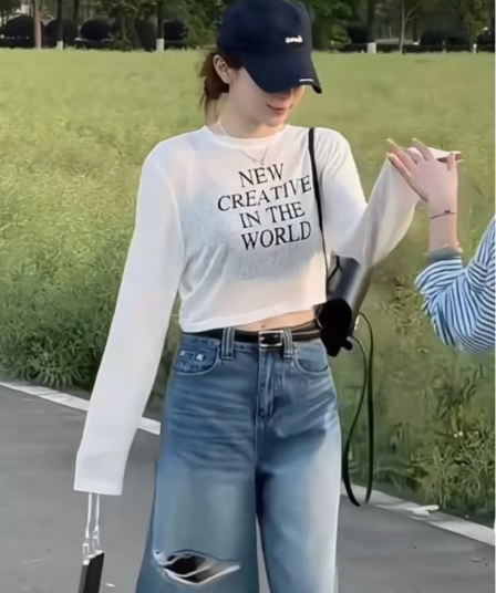 여름 새로운 외국 가스 연령 감소 루즈핏 슬림해 보이는 자외선 차단 블라우스
