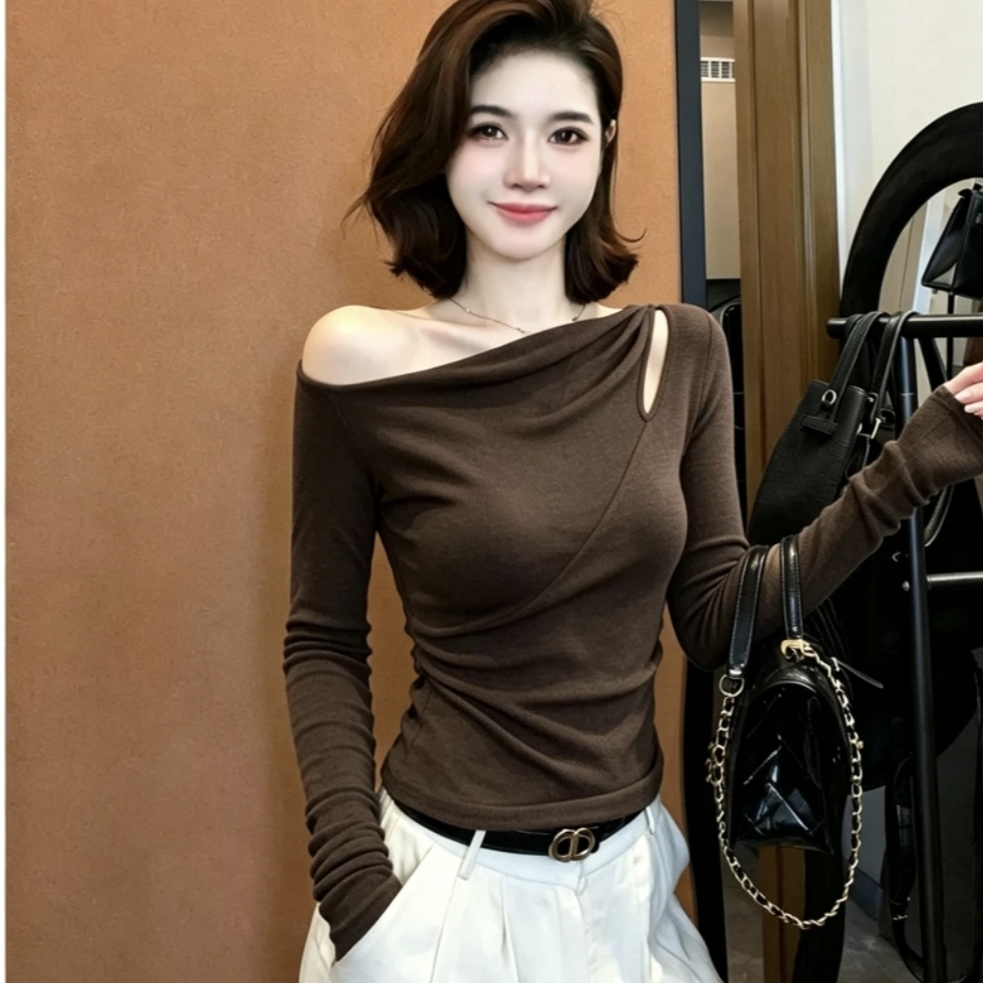 BY32207# 早秋新款设计感上衣打底T恤女 服裝批發女裝批發服飾貨源