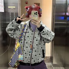 批发美式潮牌亚文化开<b class='q'>衫</b>连帽卫衣女2025新款秋冬季慵懒风小众宽松外套