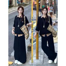 批发春秋季大码韩系<b class='q'>套装</b><b class='q'>女</b>遮肉显瘦时尚宽松<b class='q'>卫衣</b>休闲两件套胖mm300斤