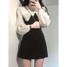 批发长袖娃娃领连衣<b class='q'>裙</b>女2026夏季新款法式高级感收腰显瘦温柔风<b class='q'>裙</b>子