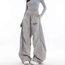 批发美式街头褶邹弯刀裤男女2026春季新款设计感宽松阔腿拖地休闲裤