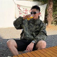 批发美式迷彩绿轻<b class='q'>薄</b>款防晒衣男款夏季冰丝山系冲锋衣外套痞帅立领<b class='q'>夹克</b>