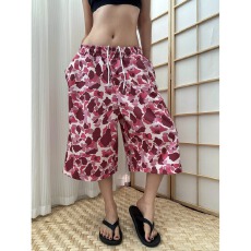 批发「甜甜圈」美式<b class='q'>街头</b>迷彩阔腿七分裤夏季宽松百搭运动短裤子