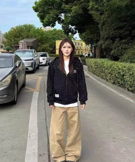 얇은 스타일 이후 패키지 칼라 순수한 Mianhua 면 복합 후드티 여성