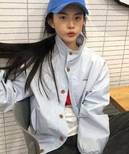 원본 것 스탠드 칼라 싱글 줄 버튼 캐주얼 재킷 여자 봄 2026 봄 가을 작은 키 재킷 오픈 가디건 맨위