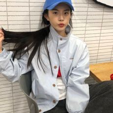 批发原版做法 立领单排扣休闲<b class='q'>外套</b>女款春2026春秋小个子夹克开衫上衣
