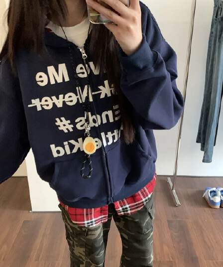 얇은 스타일 털이 있는 후아 면 복합 후드티 여성 코트