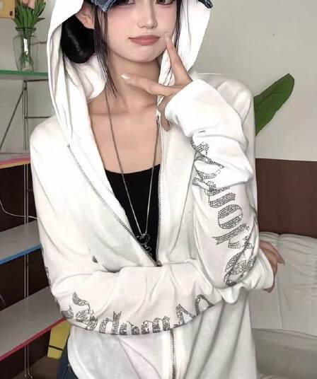 압력 훈련 백금 지퍼 눈꽃 면 짧은 외투 몸매 가꾸기 자외선 차단 블라우스 여성